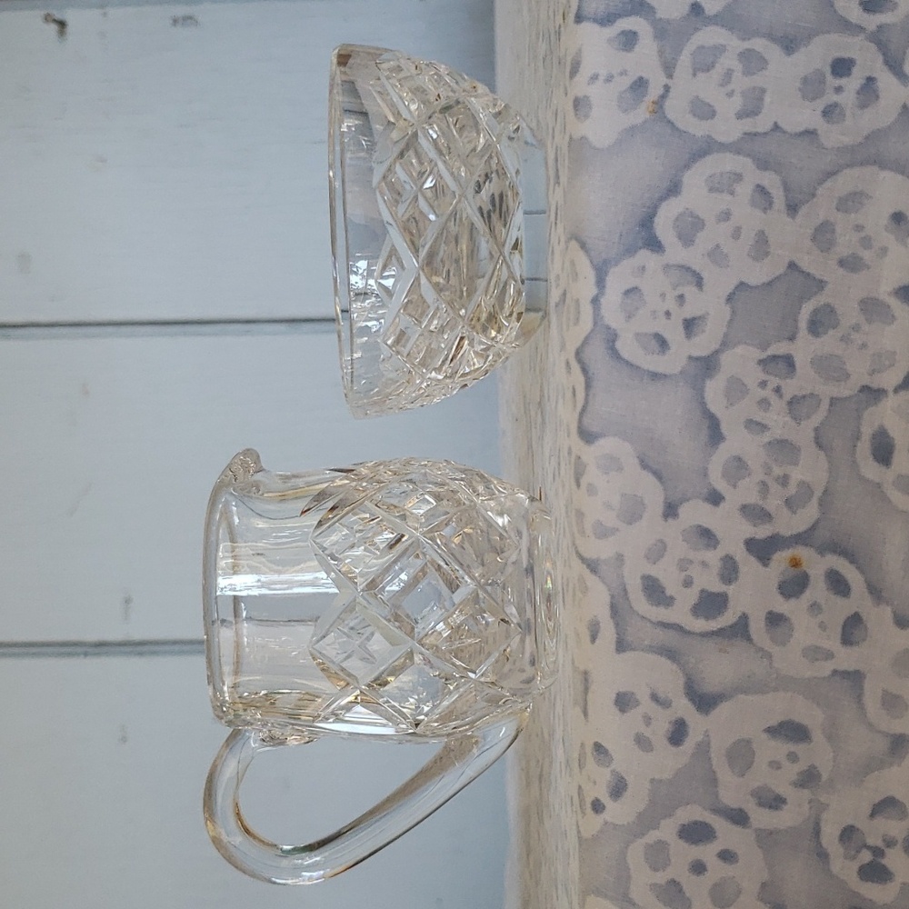 Waterford Cream and Sugar Glass Cream and Sugar Crystal Cream and Sugar